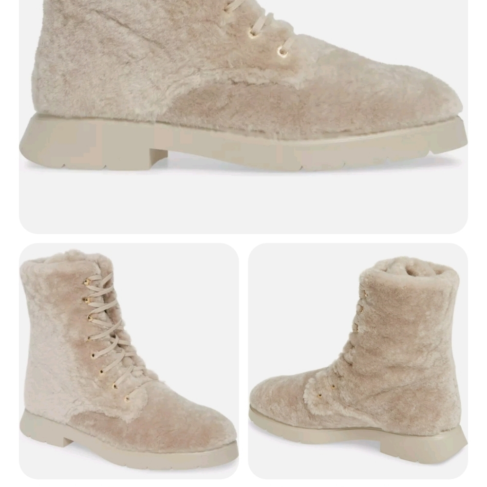 NWT 9.5 STUART WEITZMAN McKenzee BEIGE BOOTS - Picture 12 of 12